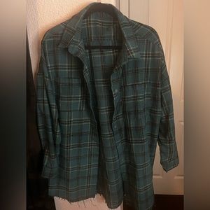 Dark green flannel